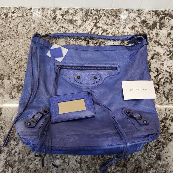 Balenciaga Day Bag Blue Outremer Agneau Leather - Picture 1 of 15